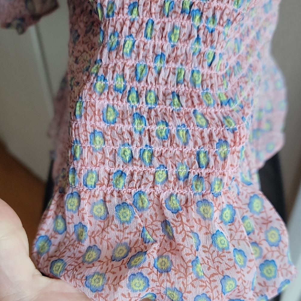 Pink Ruffled Women's Top - Picture 2 of 4
